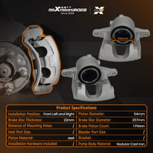 Load image into Gallery viewer, Pair Brake Caliper Front Left Right compatible for Vauxhall Corsa D 2006-2014 77363924