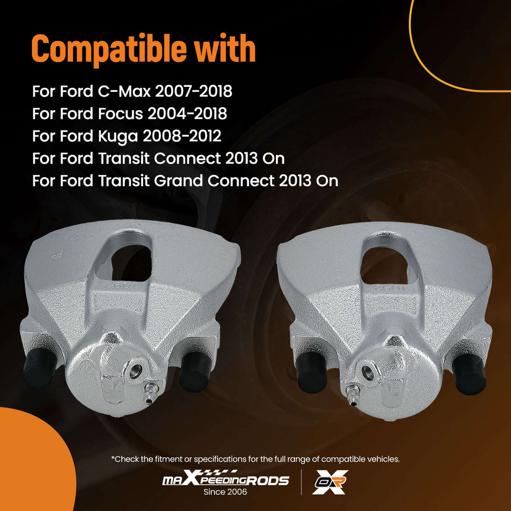 Front L+R Brake Caliper compatible for Volvo S40 V50 2005-2012 compatible for Ford Focus 2004-2018 57mm