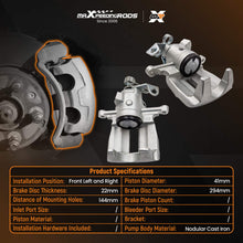 Load image into Gallery viewer, Rear Pair Brake Caliper compatible for Vw Transporter T5 T6 03-19 7h0615424 /423