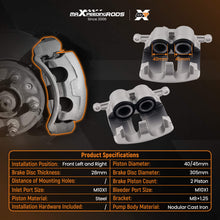Load image into Gallery viewer, 2 Front Brake Caliper Left Right compatible for Nissan Primastar compatible for Opel Vivaro Vivaro A X83
