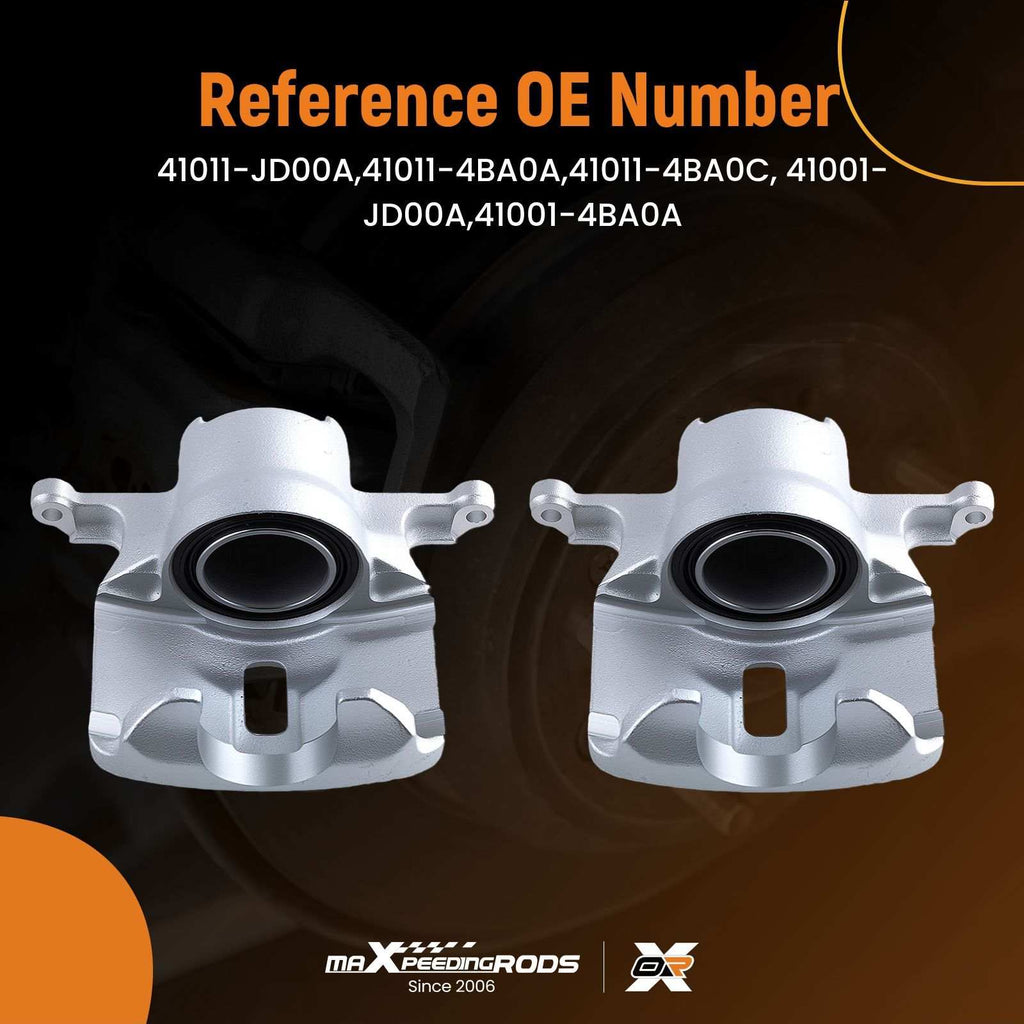 2 Front Left Right Brake Caliper compatible for Nissan Qashqai MK I X-Trail T31 2007-2013