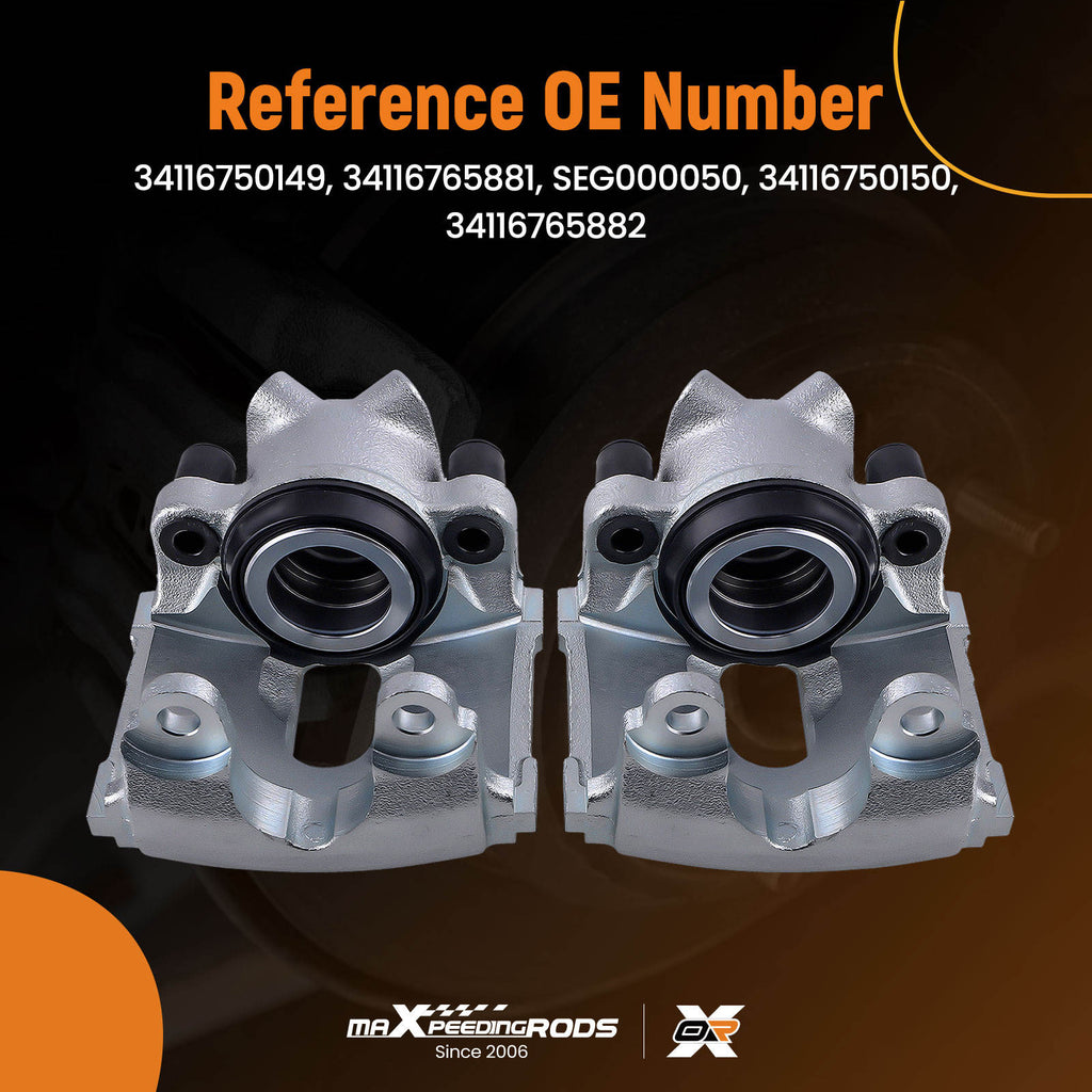 Pair Front Left Right Brake Caliper compatible for MG ZT 2001-2005 compatible for ROVER 75 (RJ) 1999-2005