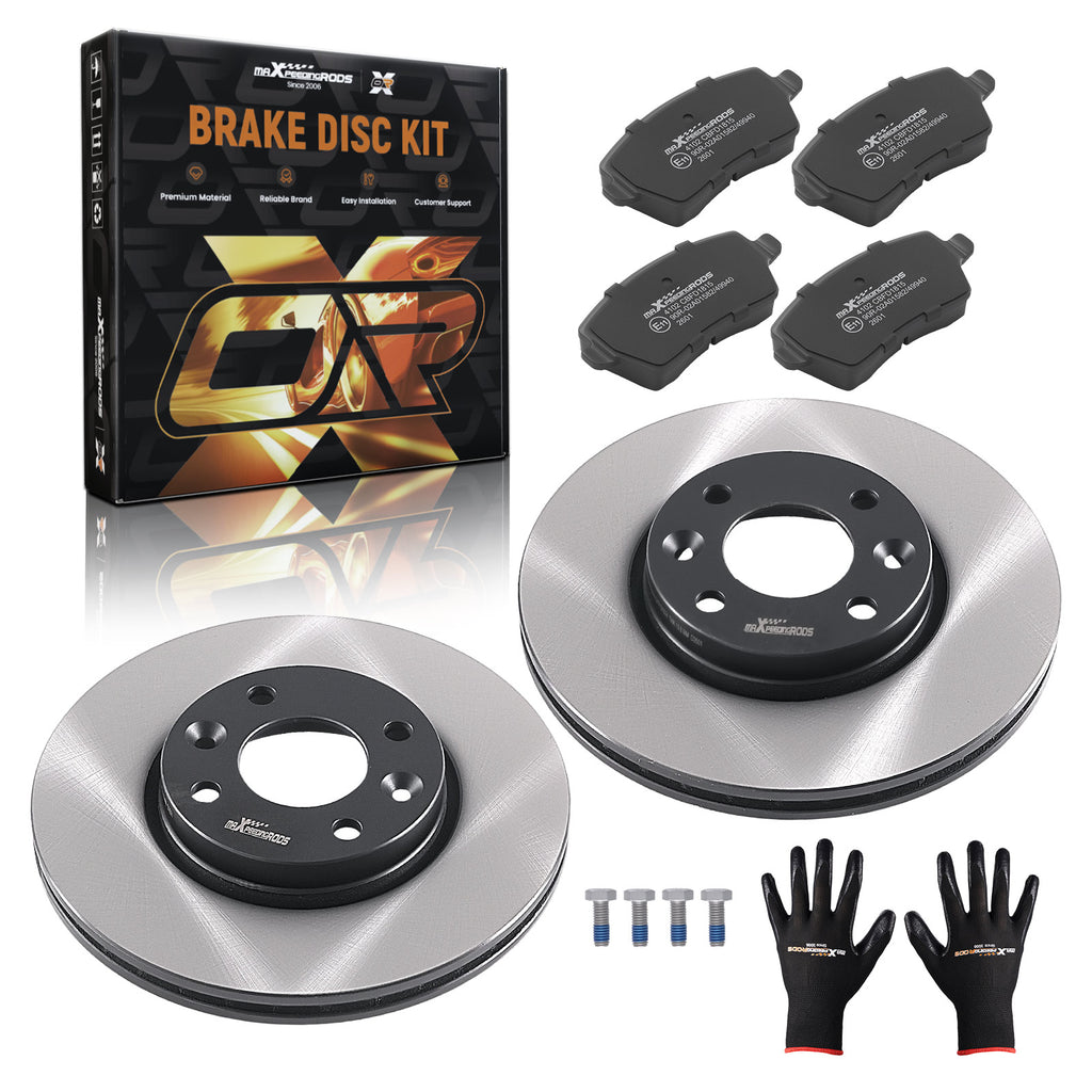 Front Brake Discs and Pads compatibel met Dacia Logan/compatibel...