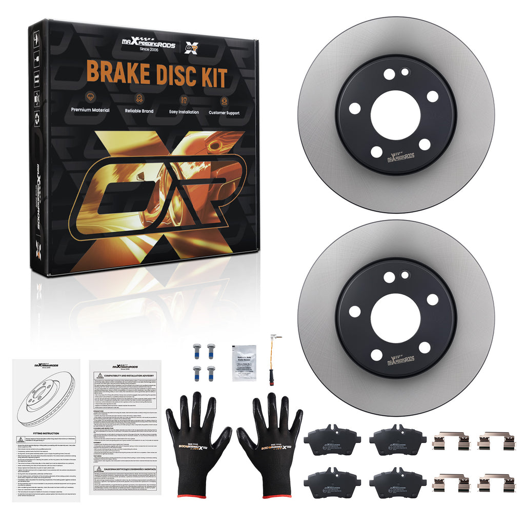 Vented Brake Disc Brake Pads Front compatibel met Mercedes-Benz A...