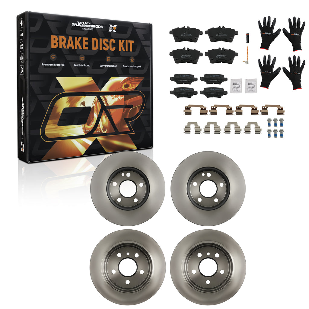 Discos 276mm 258mm Pastillas Freno compatible for Mercedes-Benz A B 169 245 2004-2012