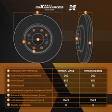Load image into Gallery viewer, Brake Discs Pads Rear compatible for Kia Ceed ED 1.6 CRDi 115 128 2006-2012