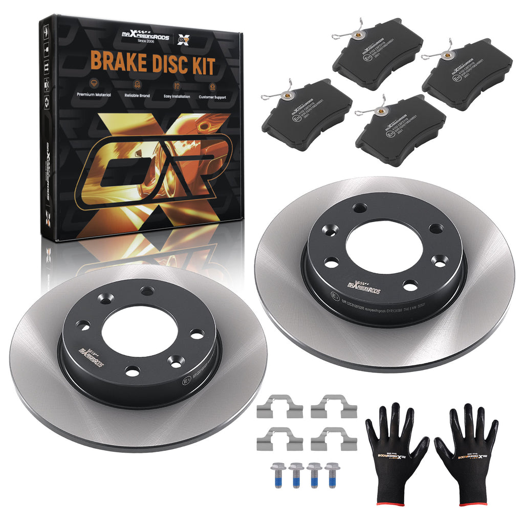 Brake Discs+Brake Pads Rear compatibel met Peugeot 307 SW/compati...