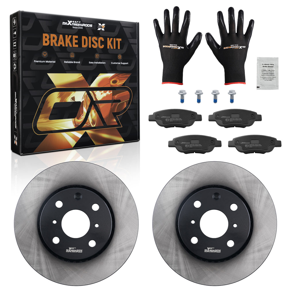 Brake Discs Brake Pads Front 247mm compatible with Citroën C1 PM, PN 2005-2014 424955