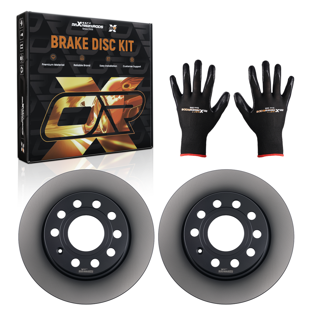Pair Brake Discs Rear Left Right geschikt voor VW Golf V VI Jetta geschikt voor Audi A3 1K0615301AC