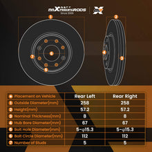 Load image into Gallery viewer, Brake Discs and Pads Rear compatible for Mercedes A-Klasse B-KlasseW169 W245 2004-2012