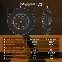 Load image into Gallery viewer, Front Brake Discs and Pads compatible for VW Touareg 7LA/7P5 2002-2014 95535140140