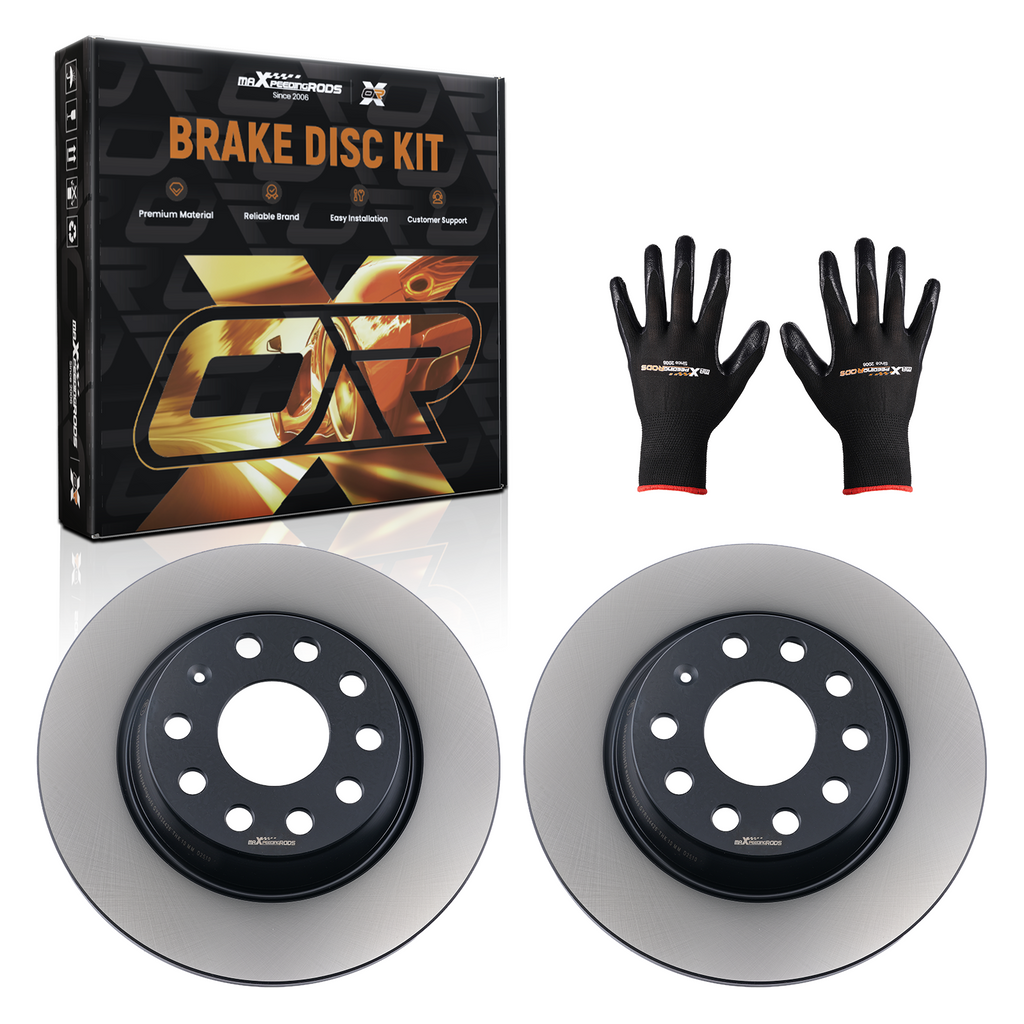 Pair Rear Brake Discs Left Right geschikt voor Audi A3 geschikt voor VW Golf 2003-2013 1K0615601AD
