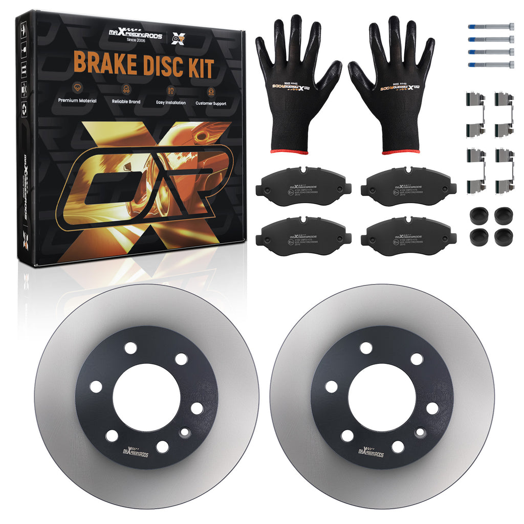 Brake DiscsPads Set Front 299.6mm compatibel met Mercedes-Benz Sp...