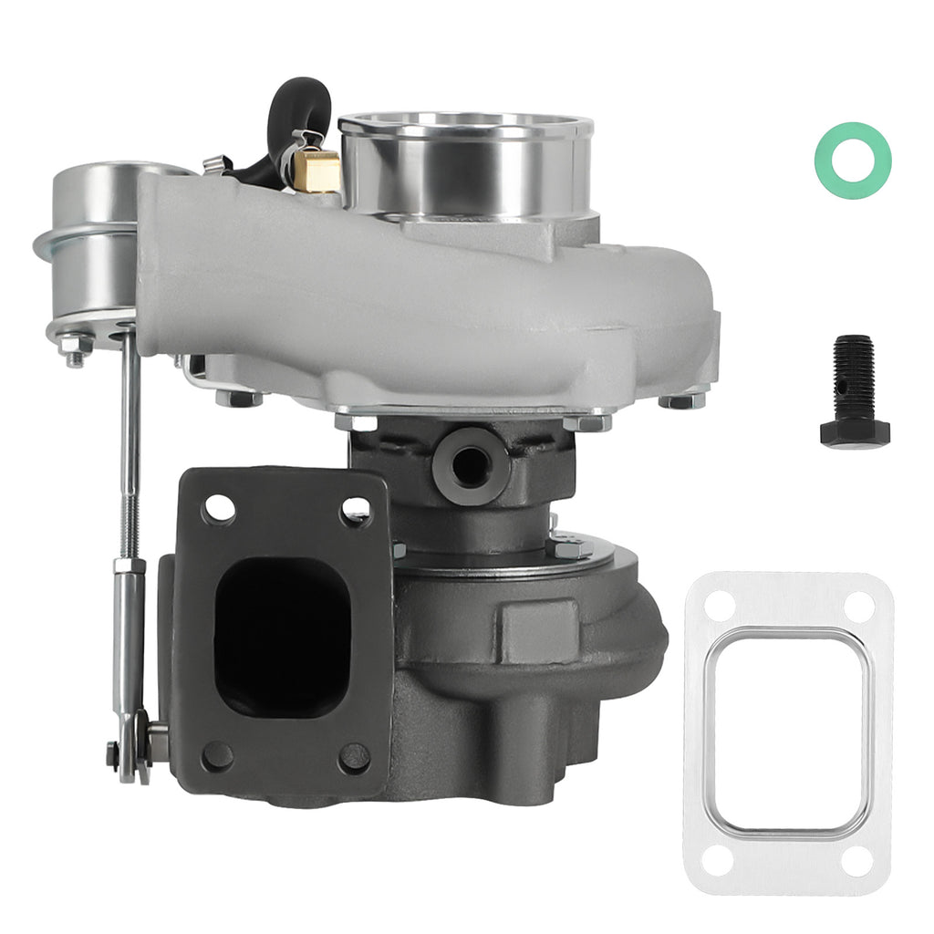 for GT2871 GT2860SR20 Upgrade Turbo Turbocharger 350HP 0.6 A/R 0.64 A/R 5-Bolt Flange Universal Oil+Water Cooling