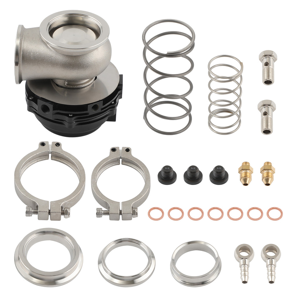 Aluminum 44mm Turbo External Wastegate +V-Band 41mm 1.63" & Spring Kit steel 304