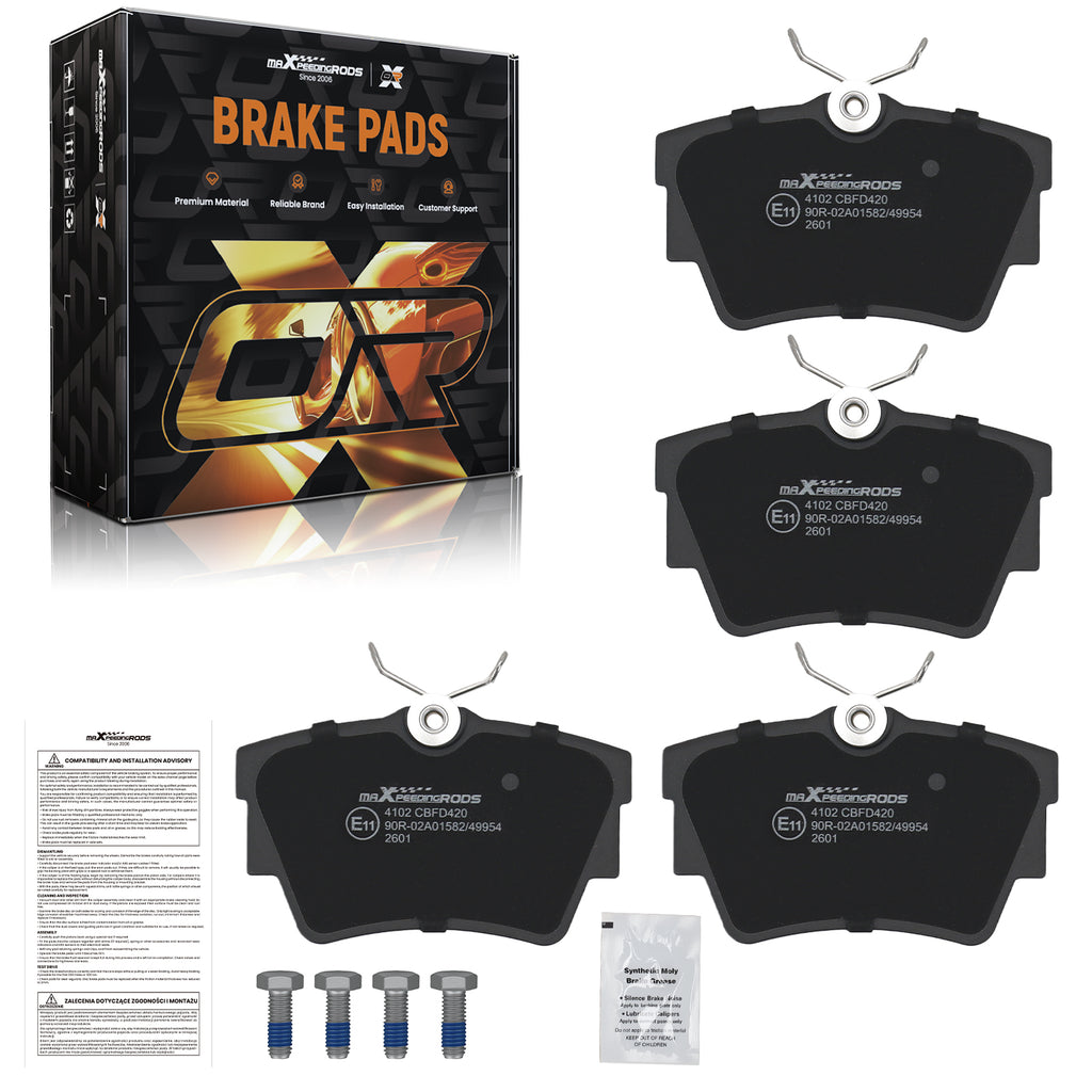 Rear Brake Pads Set geschikt voor Vauxhall Vivaro/Geschikt voor Renault Trafic 2001-2023 4406000Q2E