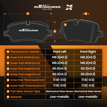 Load image into Gallery viewer, Front LeftRight Brake Pads compatible for Vauxhall Astra/Compatible for Chevrolet 2009-2020 1605169