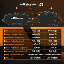 Load image into Gallery viewer, Front LeftRight Brake Pads compatible for Audi Q5/A6 C7 Avant 2008-2018 4G0698151AA