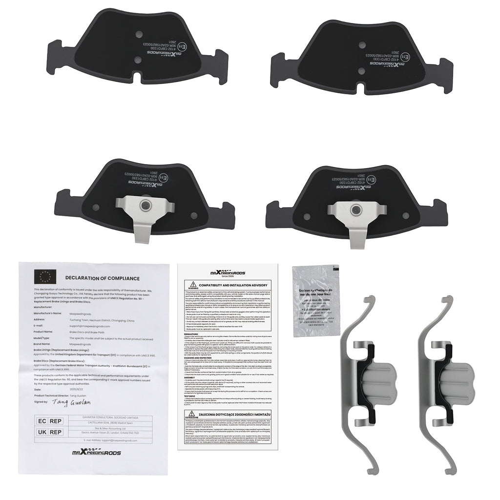 4pcs Front Brake Pads geschikt voor BMW 3 Convertible/1 Conv 2006-2013 34116763617