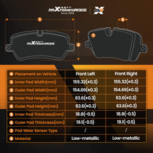 Load image into Gallery viewer, 4pcs Front Brake Pads compatible for BMW 3 Touring/5 Touring/X1 2004-2015 34116763618