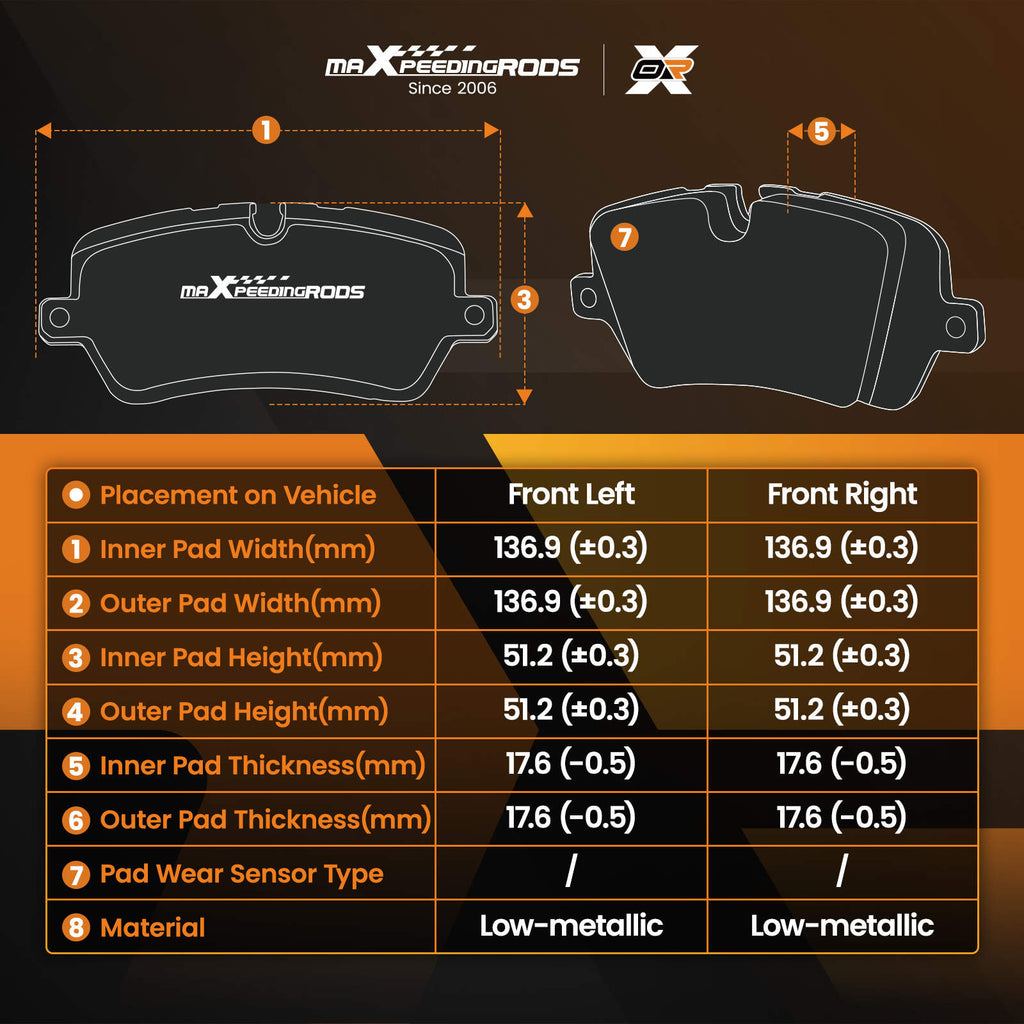Front Brake Pads Set compatible for Citroen Berlingo C3 C4 compatible for DS3 Xsara compatible for DS DS3 1610489680