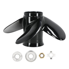 Load image into Gallery viewer, 10.3 Aluminum Propeller geschikt voor Mercury 30HP 40HP 50HP 60HP 13 Spline 4 Blade
