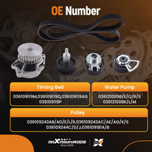 Load image into Gallery viewer, Timing Belt Kit compatible for VW GOLF Mk4, Mk5, PLUS 1.4 1.6 97 to 06 Set 036109119AG