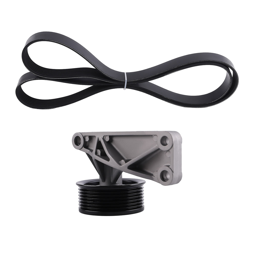 Fan Drive Belt and Tensioner compatible with Land Rover Discovery 2 TD5 Kit WITH A/C