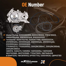 Load image into Gallery viewer, Timing Belt + Water Pump Kit compatible for Renault Clio Modus Wind compatible for Dacia Sandero 1.2 16V
