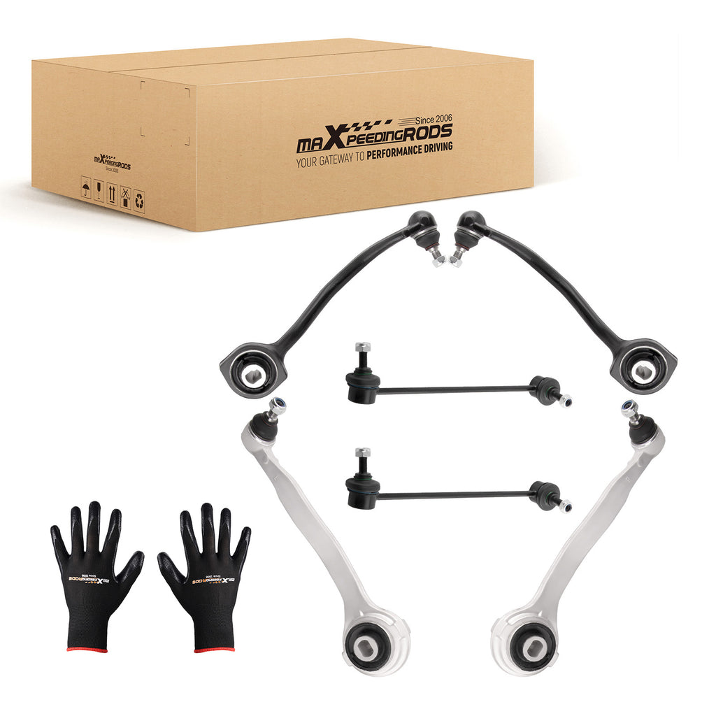 6X FRONT UPPER + LOWER SUSPENSION CONTROL ARMS geschikt voor MERCEDES CL203 W203 A209 C209