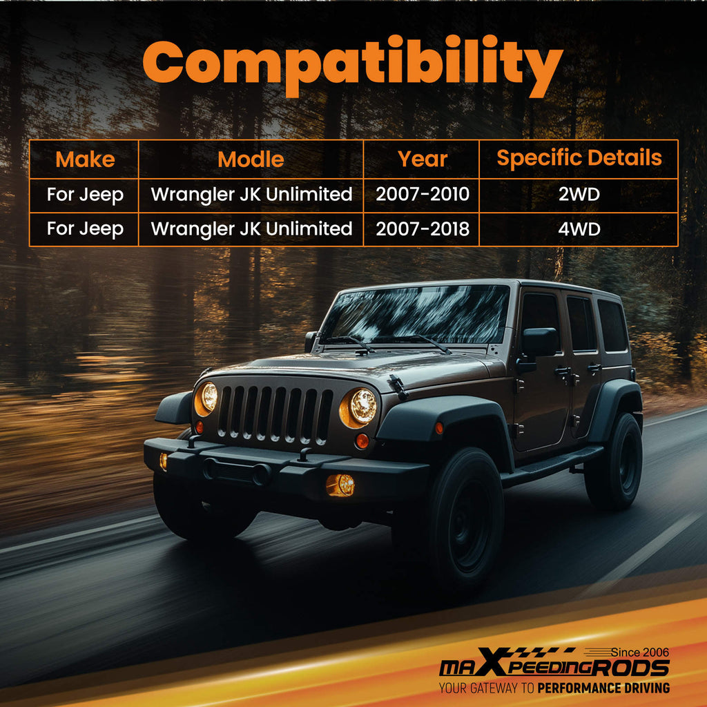 0-6 Lift Adjustable Control Arms FrontRear compatible for Jeep Wrangler JK 07-18 4WD