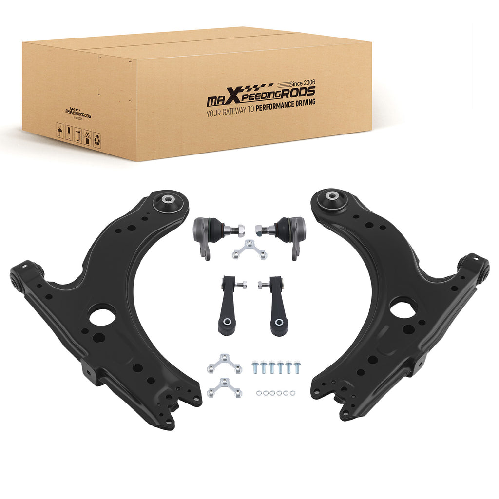 4PCS FRONT LOWER WISHBONES CONTROL ARMS geschikt voor VW GOLF BORA NEW BEETLE 1J0407151C