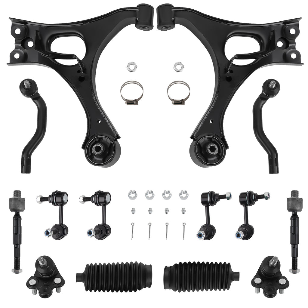 14 Pcs Front Lower Control Arm and Outer Tie Rod End geschikt voor Honda Civic 2006-2011 suspension arms