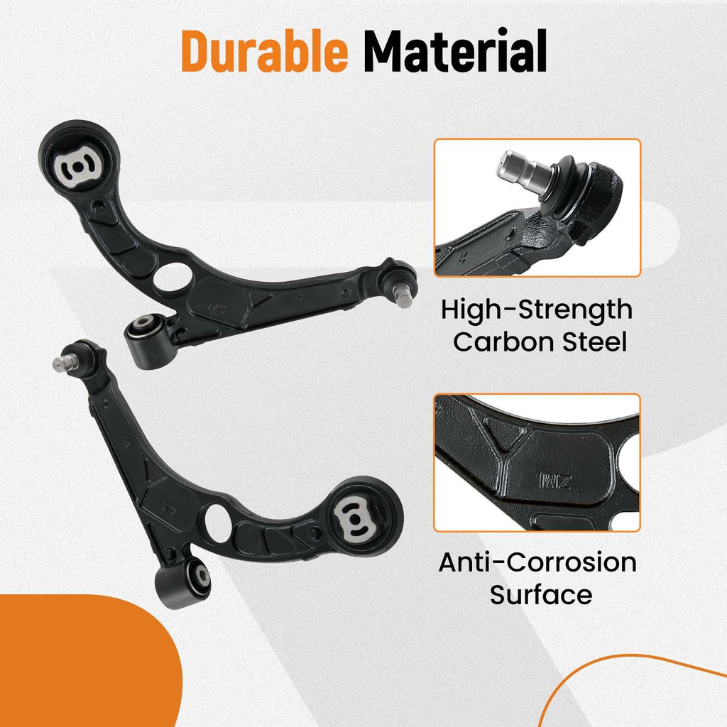 8x Front Lower Control Arms Tierods Sway Bars for 2013 2014 2015 2016 compatible for Dodge Dart