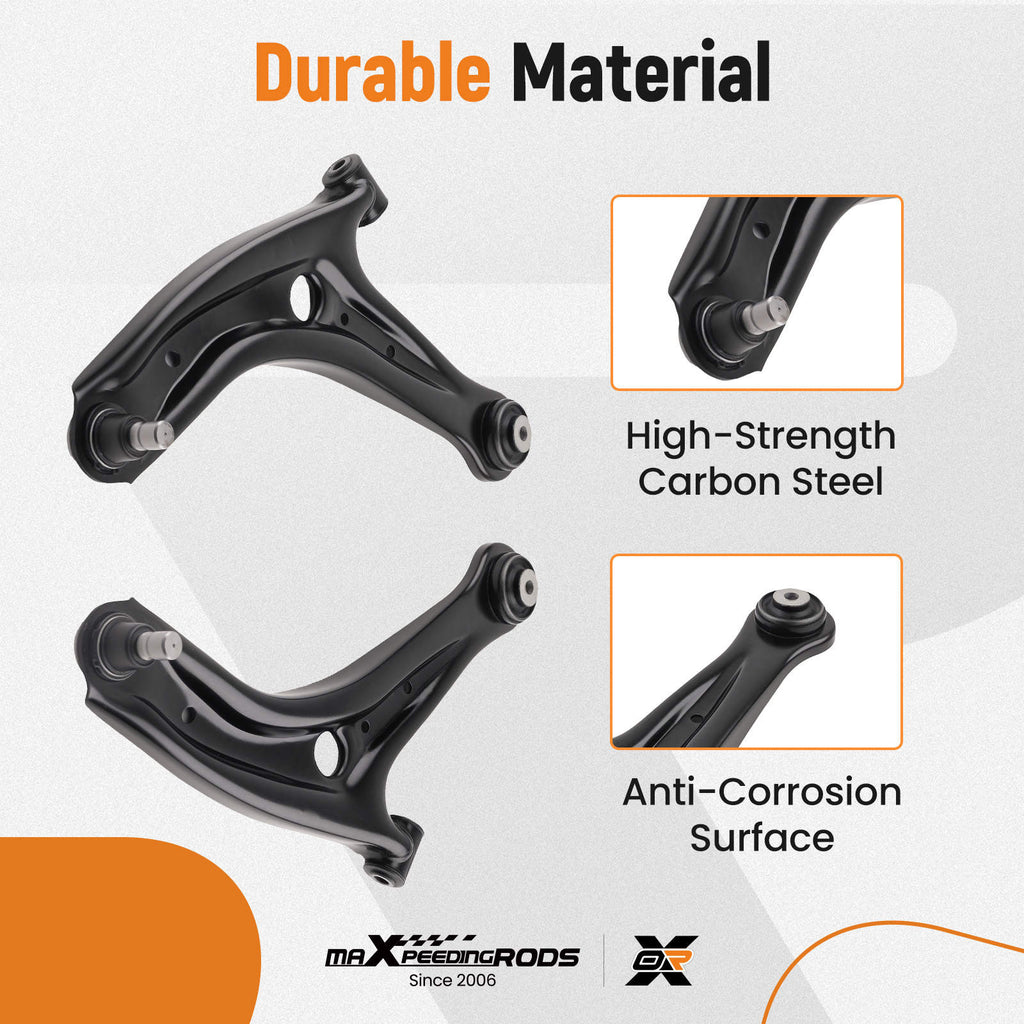 6X CONTROL ARMS WISHBONES + TRACK RODS + LINK BARS L+R compatible for FORD FIESTA MK7 08-17