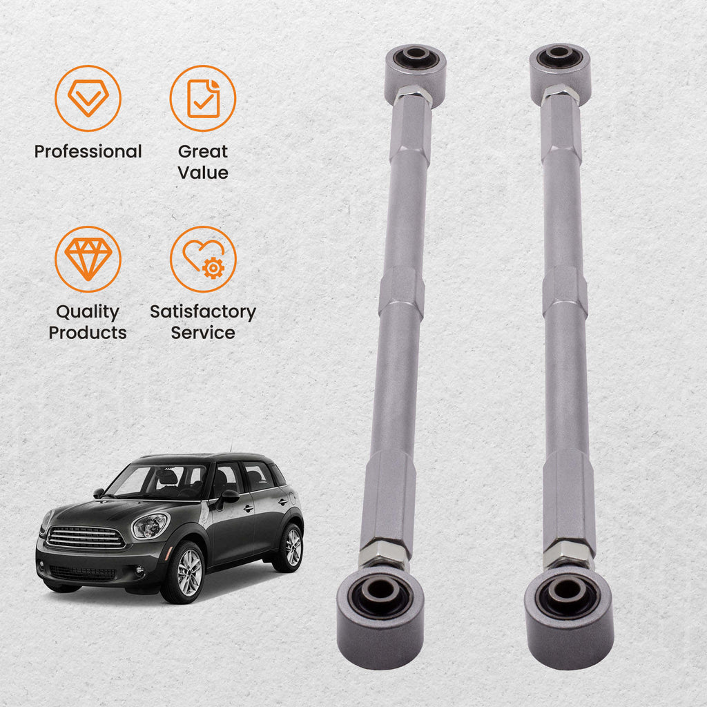2 Pcs Adjustable Rear Lower Control Arm compatible for Mini Cooper 2002-2013 R50/R52/R53