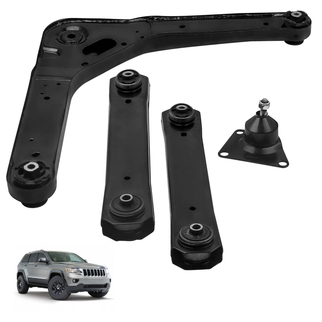 Rear Upper & Lower Control Arm compatible for Jeep Grand Cherokee WJ 1999-2004 w/Ball Joint