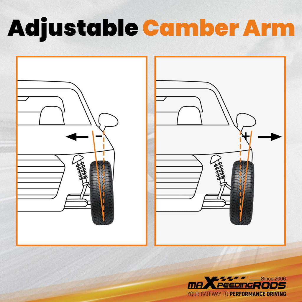 2x Rear Lower Control Arms Camber Kit compatible with BMW 95-05 E46/E36 +3.0 To -1.0 Degrees