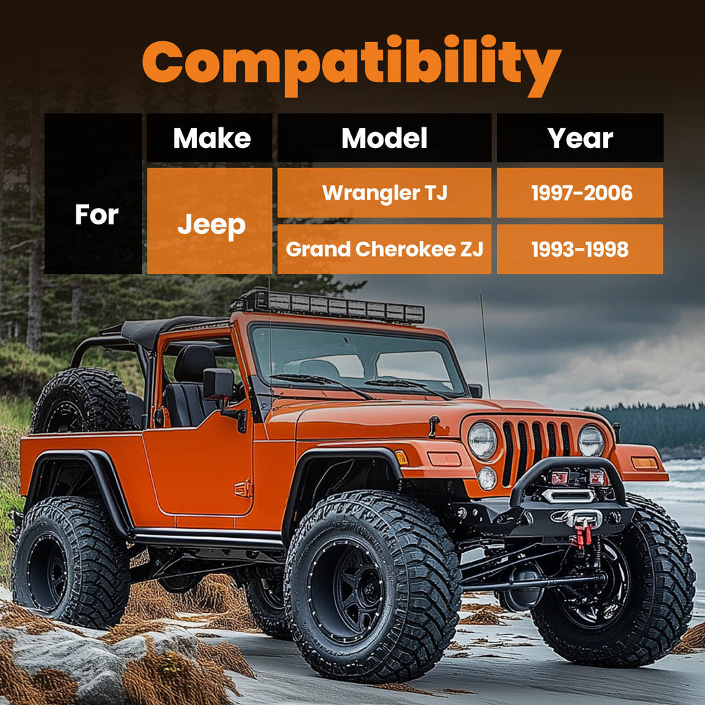 2x Heavy Duty Rear Upper Adjustable Control Arms for 1997-2006 compatible for Jeep Wrangler TJ