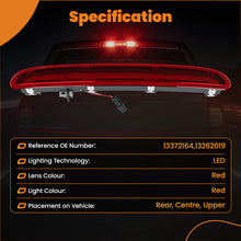 Load image into Gallery viewer, Rear High Level 3rd Brake Stop Light compatible for Vauxhall Astra J compatible for Opel 09-16 13372164