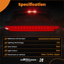 Load image into Gallery viewer, LED Rear High Level Third Brake Tail Stop Light For 2002-09 compatible for VW Polo MK4 9N Hatch