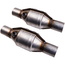 Paar of 2 EPA Approved Catalytic Converters 2.25 Universal Fit ECOII Round 13
