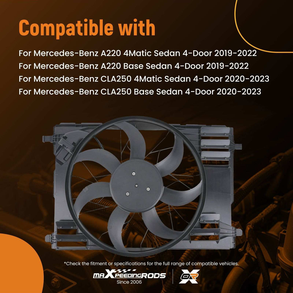 Cooling Fan compatible for Mercedes-Benz A220 4Matic Sedan 4-Door 2019-2022 A2479067906