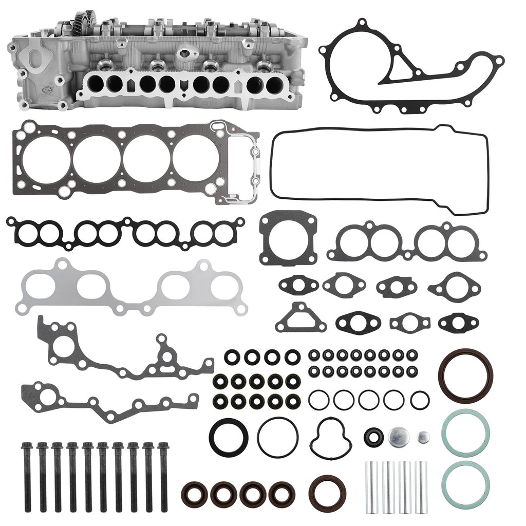 Full Cylinder Head w/Bolts compatible with Toyota Hilux compatible with LandCruiser Prado 2.7L 3RZ-FE 8 port