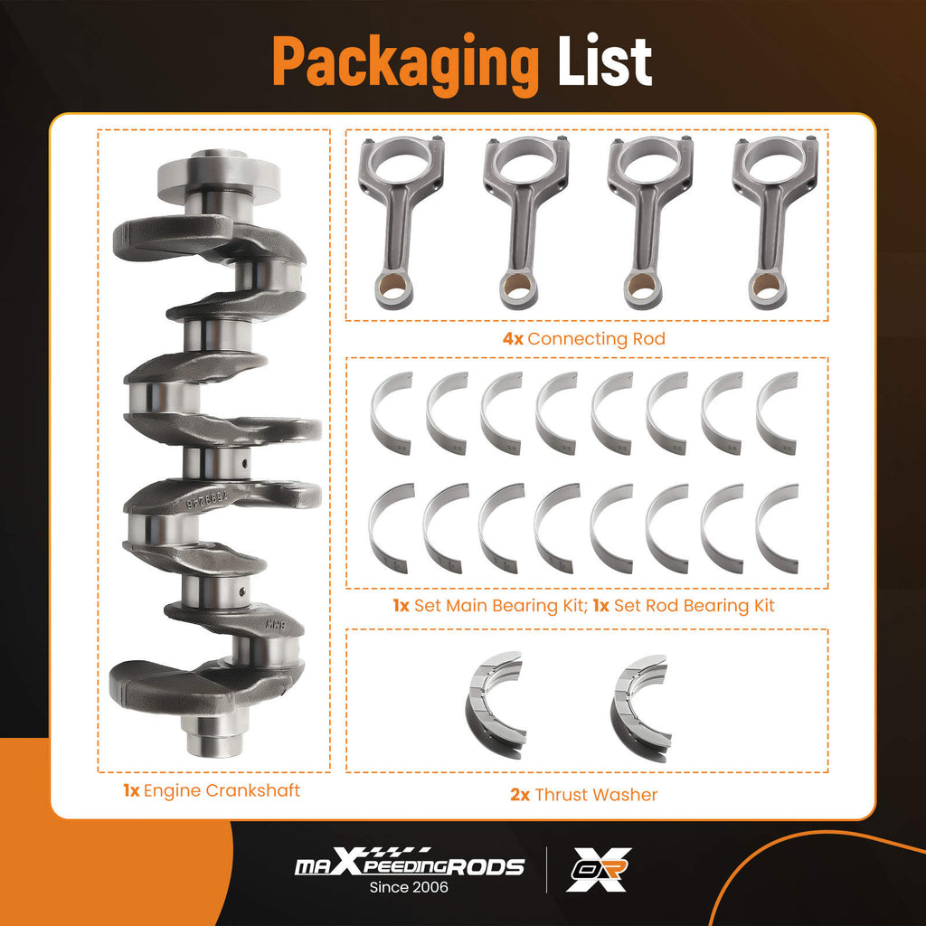 Engine Crankshaft Connecting Rods Bearings compatible for BMW N20 320i 328i 528i 2.0L