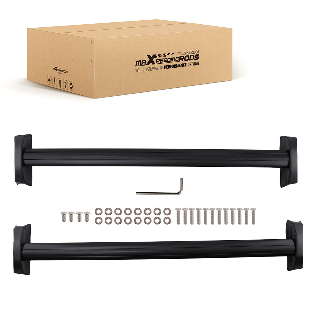 Black Roof Cross Bars Top Mount Luggage Rack Set compatible with Honda CRV Mk2 2002-2006