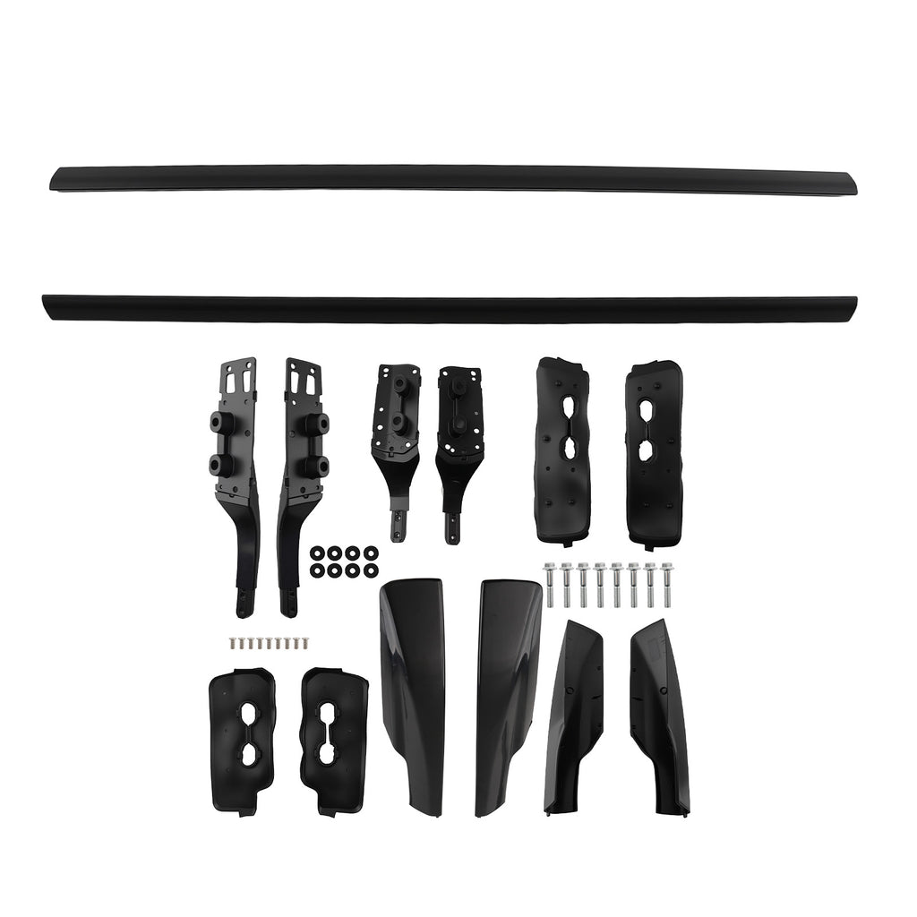 Black Aluminium Roof Rails Bars Set compatible with Toyota RAV4 MK3 2006-2012 2PCS