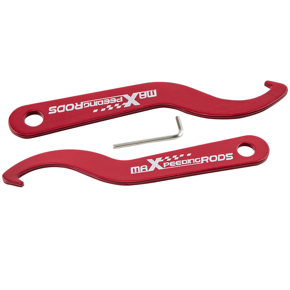 2x Llave inglesa de acero de ajuste de acero for rendimiento Coilovers rojo