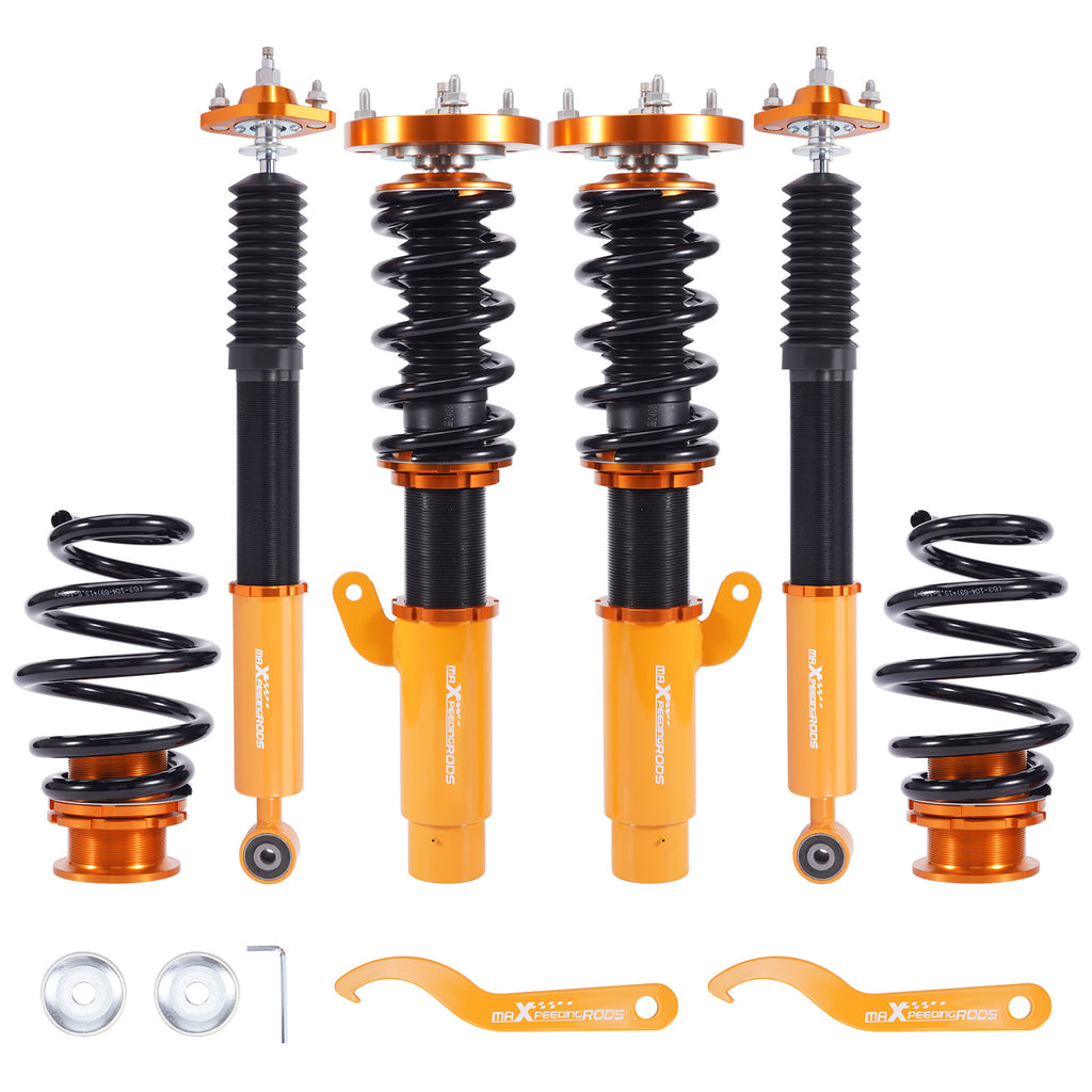 Kit ammortizzatori for auto Anteriore e Posteriore compatible for BMW E46 3-Series 98-05 Lowering Kit