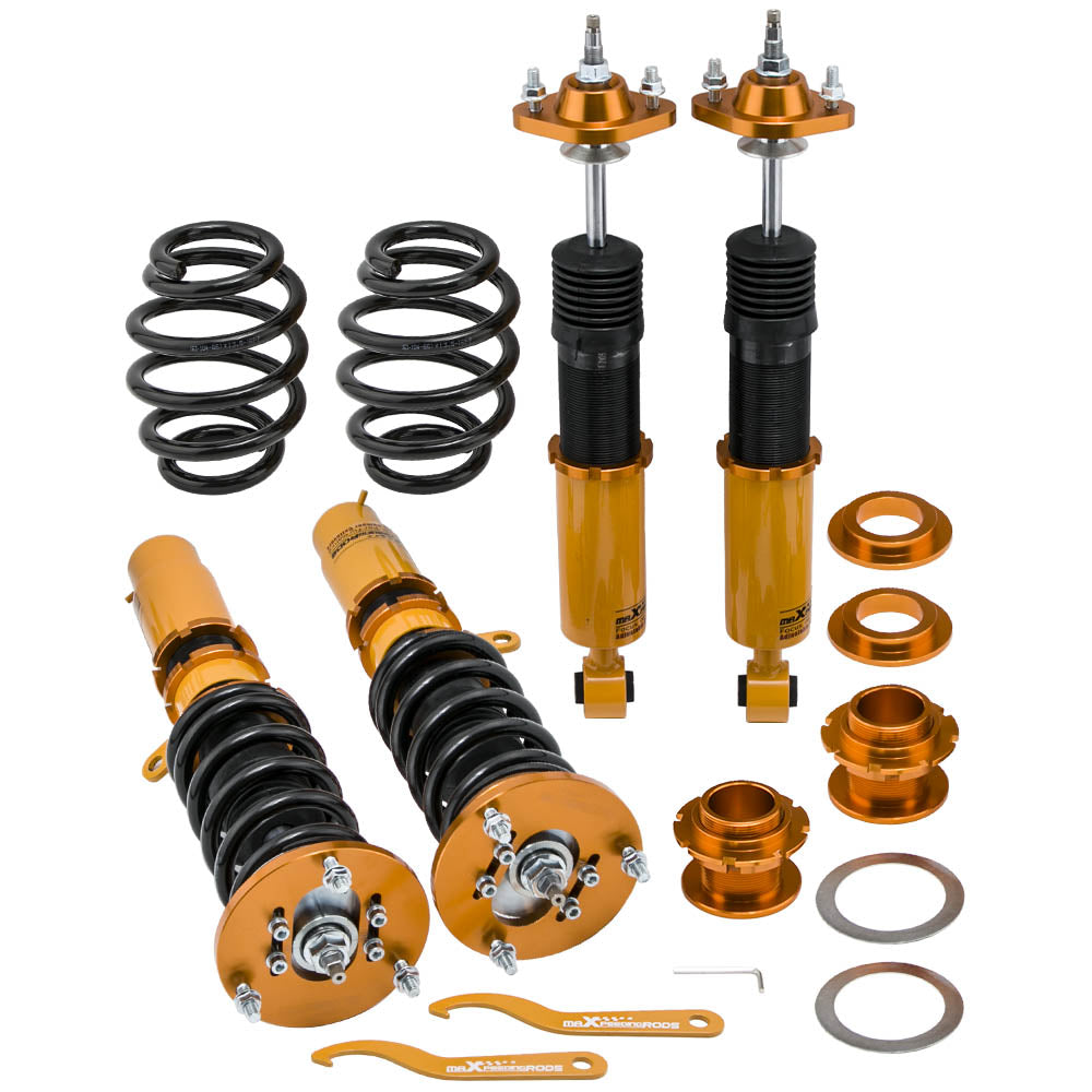 compatible with BMW E46 3 Series 1998-2006 325i 330i Height and Damper Adjustable Coilover Suspension Kit Lowering Kit